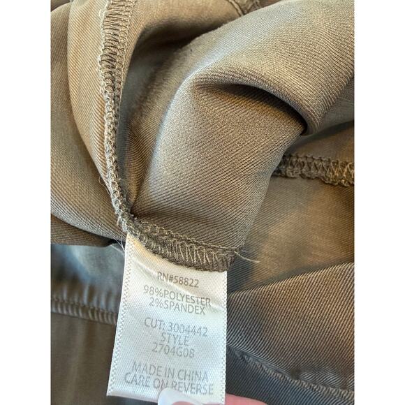 Max Studio Wide Leg Pull On Pants Womens XL Green Career Office Boho Chic - Picture 16 of 16